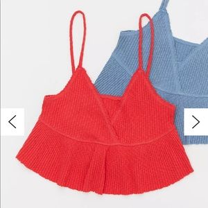 Urban Outfitters Textured Cropped Tank Top